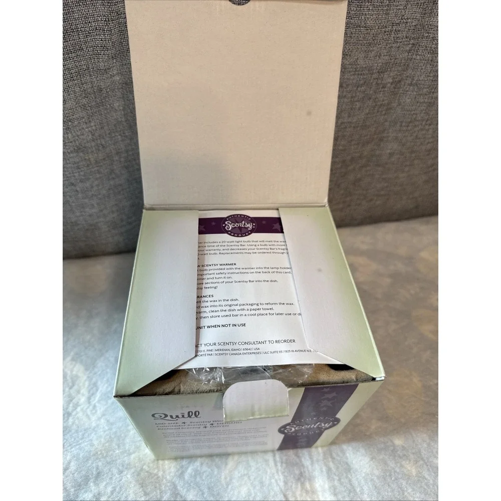 NEW Scentsy QUILL Wax Warmer Mid Size Brown 2010‎ RETIRED MSW-QUIL